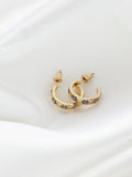 FatFace navy blue enamel daisy hoop earrings - British product