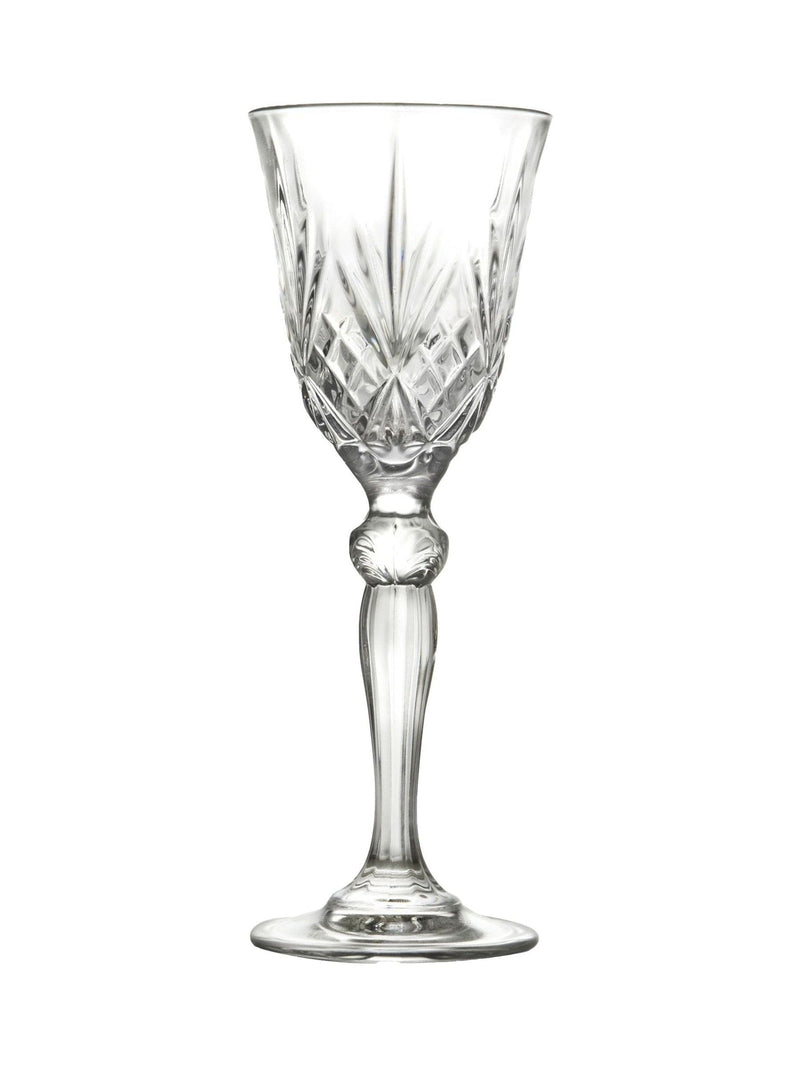 RCR Melodia liqueur glasses set of 6 clear crystal, UK version