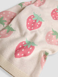 JoJo Maman Bébé strawberry FairIsle shawl - British product