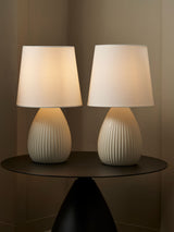 Next BHS Set of 2 Teardrop Ceramic Table Lamps Green 32cm- Buy online at McGrocer