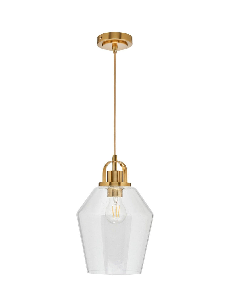 BHS brass bubble glass pendant light (British brand)
