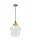 BHS brass bubble glass pendant light (British brand)