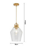 BHS brass bubble glass pendant light (British brand)