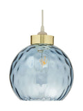 BHS blue dimpled glass ceiling light, UK version