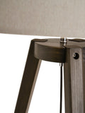 BHS dark walnut wooden tripod floor lamp 130cm, UK version