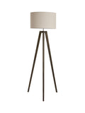 BHS dark walnut wooden tripod floor lamp 130cm, UK version