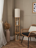 BHS Oak Shelving Floor Lamp - British product