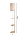 BHS Oak Shelving Floor Lamp - British product