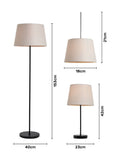 BHS black cream lighting set floor table pendant (British brand)