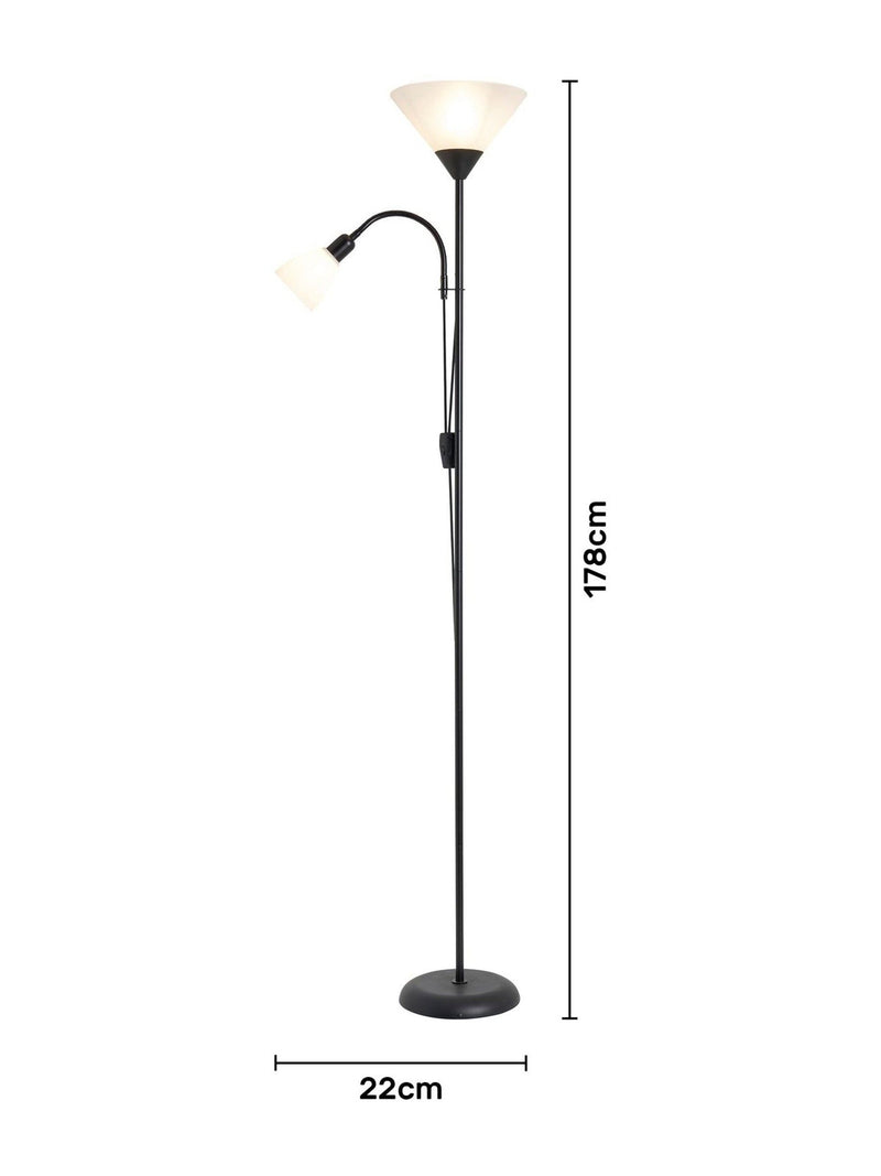 BHS Black Mother & Child Floor Lamp, UK version