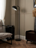 BHS matt black arc floor lamp from UK, UK version