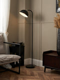 BHS matt black arc floor lamp from UK, UK version