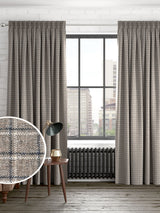 Next Grey Simplicity Check Made to Measure Curtains- Buy online at McGrocer