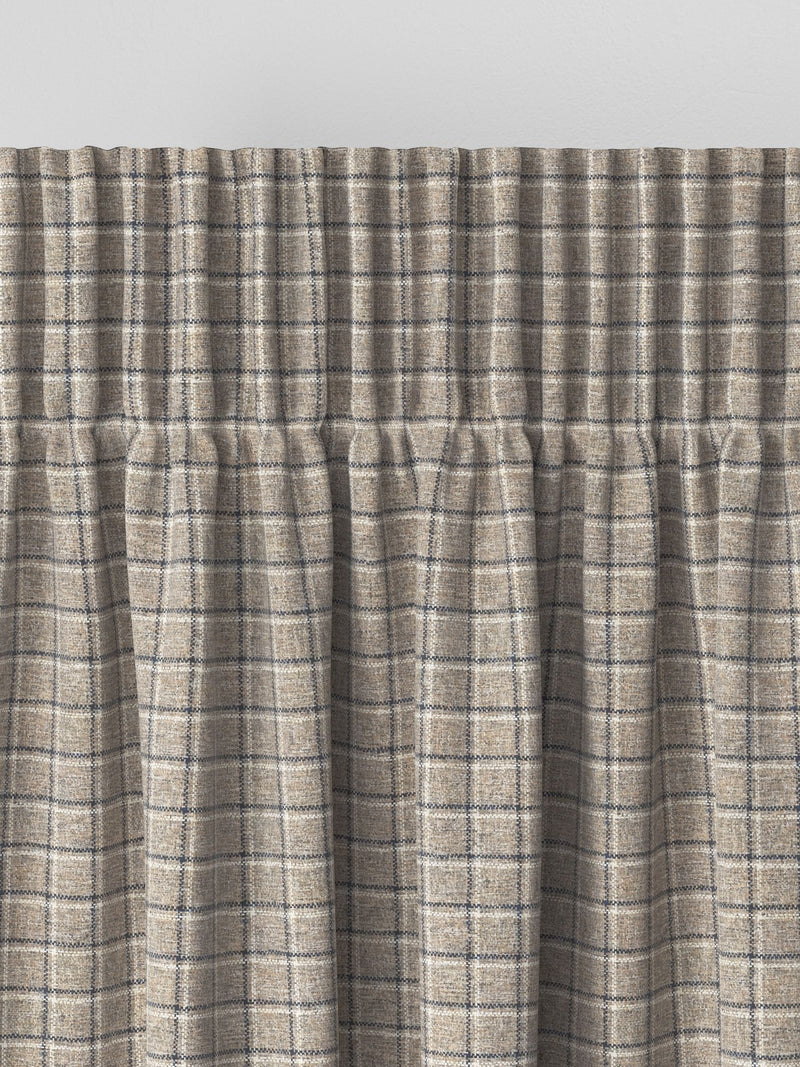 Grey check made to measure curtains (British brand)