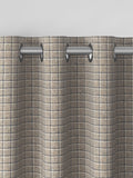 Grey check made to measure curtains (British brand)