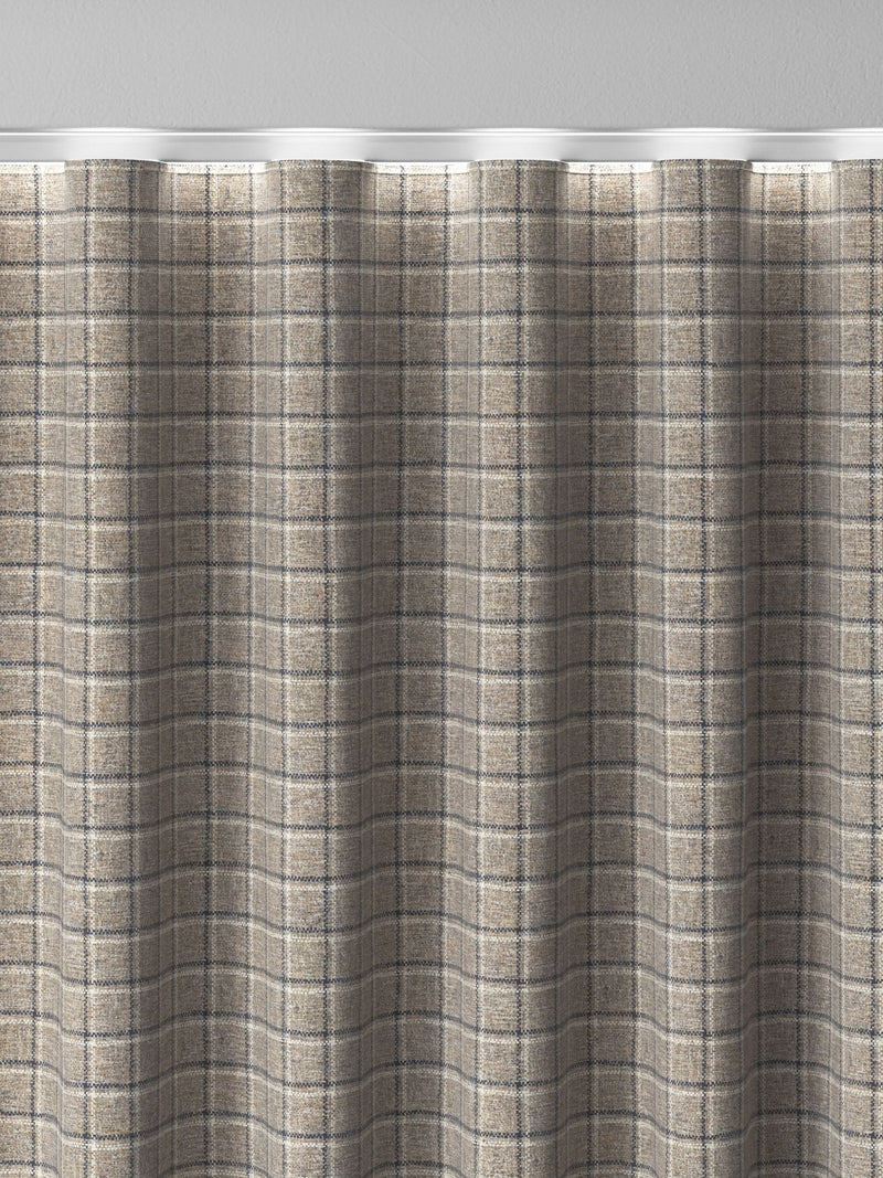 Grey check made to measure curtains (British brand)