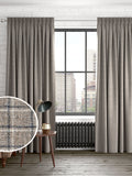 Grey check made to measure curtains (British brand)