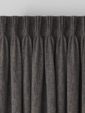Charcoal grey textured weave made to measure curtains (British brand)