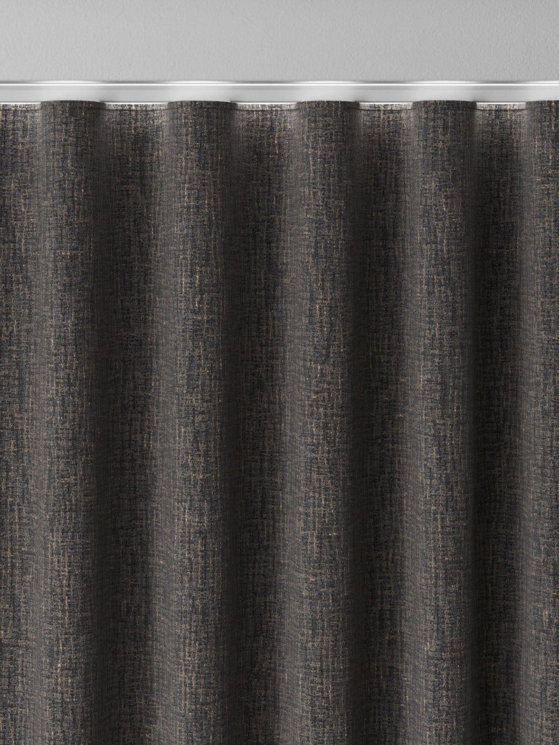 Charcoal grey textured weave made to measure curtains (British brand)