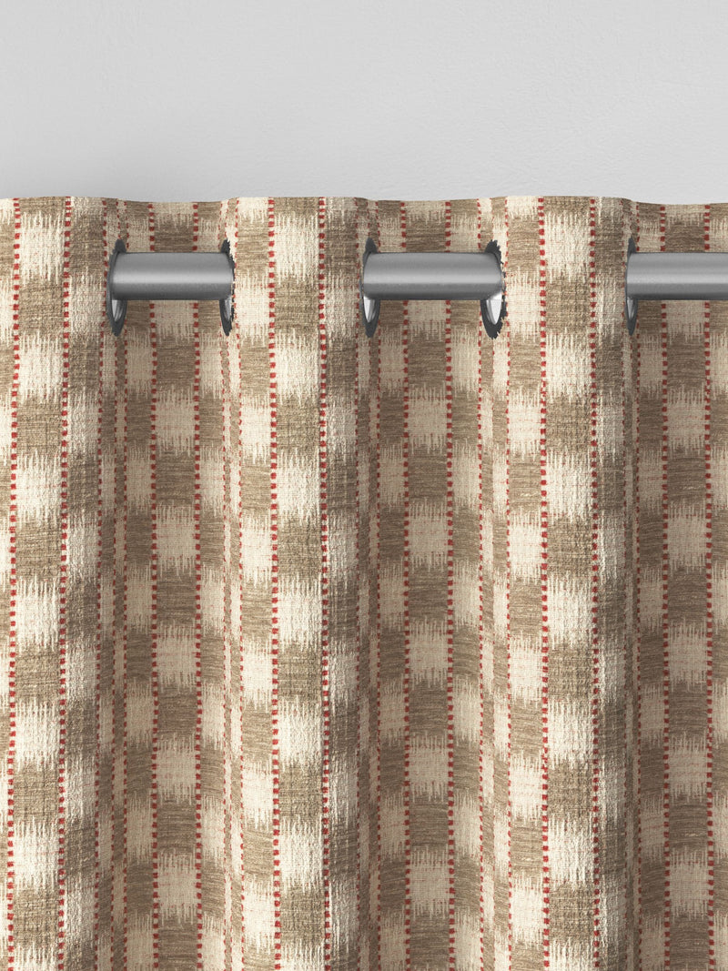 Orange stripe jacquard made to measure curtains, imported from the UK