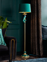 Next Teal Blue Peacock Floor Lamp- Buy online at McGrocer