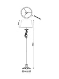 Teal peacock floor lamp with gold stand, imported from the UK