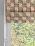 Natural/Orange stripe jacquard roman blind (British brand)