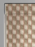 Natural/Orange stripe jacquard roman blind (British brand)