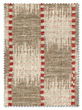 Natural/Orange stripe jacquard roman blind (British brand)