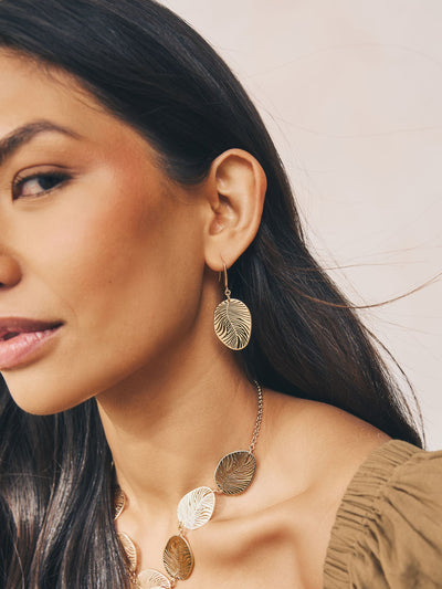 Next Gold Tone Filigree Drop Earrings- Buy online at McGrocer