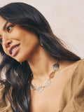 Gold tone filigree collar necklace (British brand)