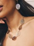 Gold tone filigree collar necklace (British brand)
