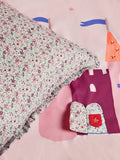 Lilac Unicorn Fairy Castle duvet cover and pillowcase set, UK version