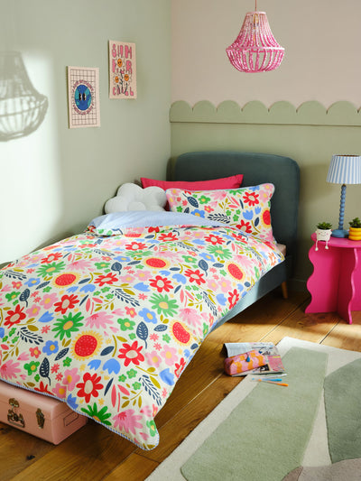 Next Multi Bright Floral Duvet Cover and Pillowcase Set- Buy online at McGrocer