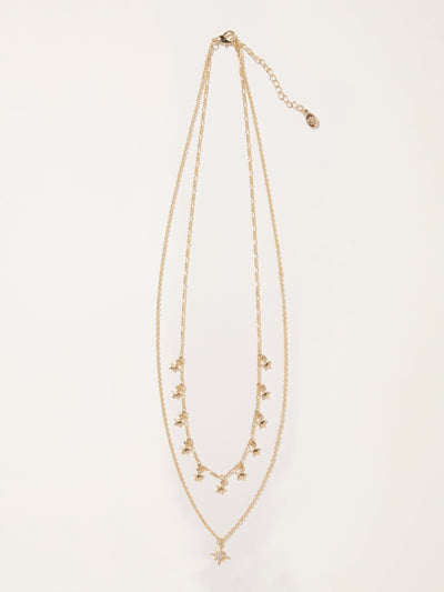 Next FatFace Gold Tone Star Layered Fashion Necklace- Buy online at McGrocer