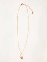 Next FatFace Gold Tone Trio Gem Necklace Brass Alloy- Buy online at McGrocer