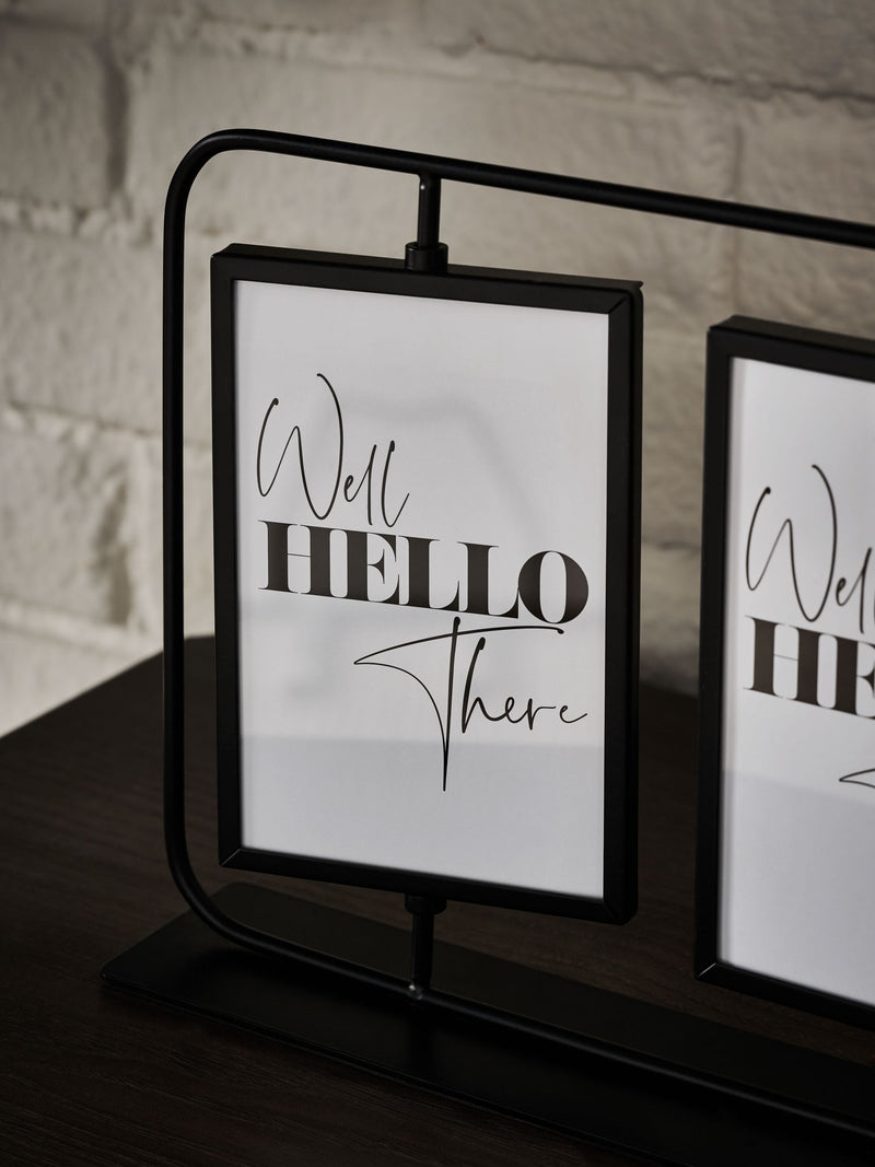 Monaco triple swivel black photo frame 21x41.5x5cm - British product