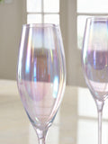 Set of 4 Iridescent Vienna Crystal Champagne Flutes