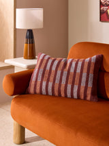 Next MADE.COM Burgundy Blake Woven Stripe Cushion- Buy online at McGrocer