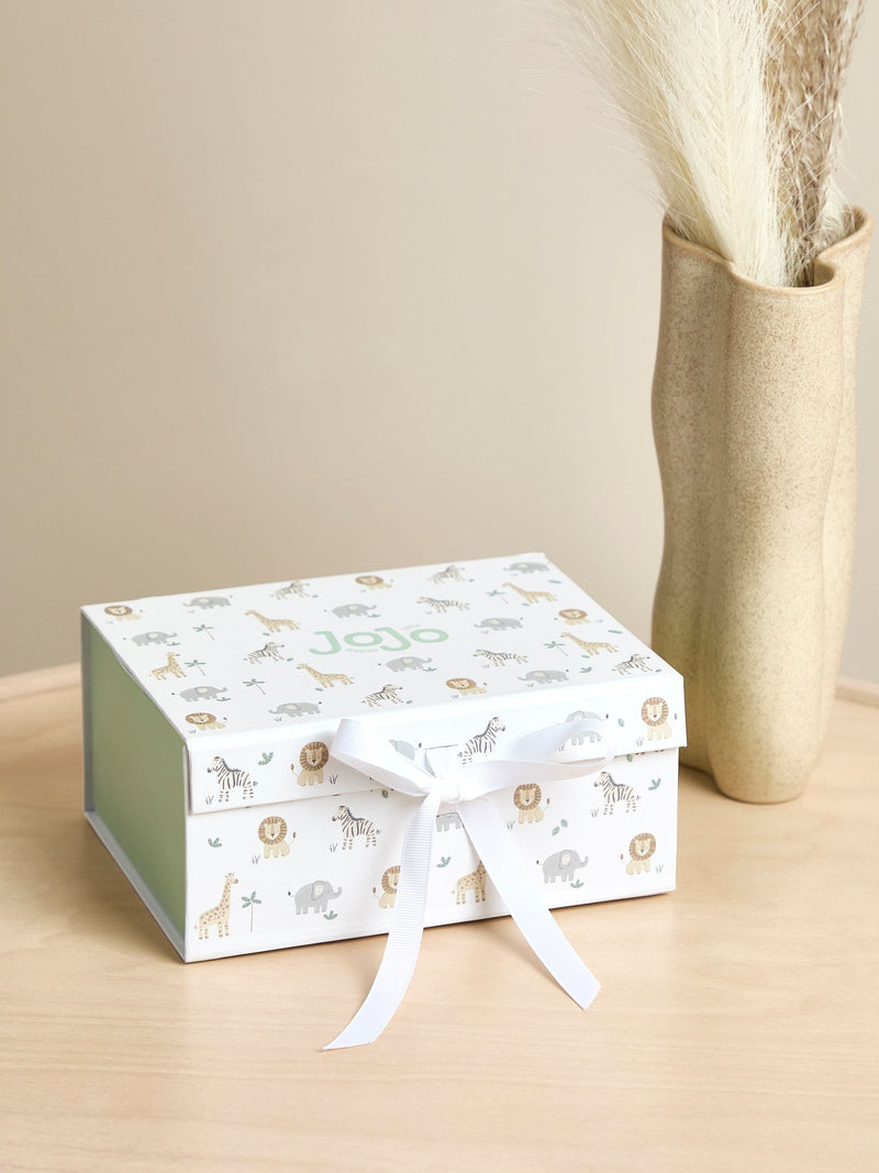 Safari-Themed Small Gift Box with Magnetic Closure, Keepsake Box, 19.5 x 14.5 x 9cm
