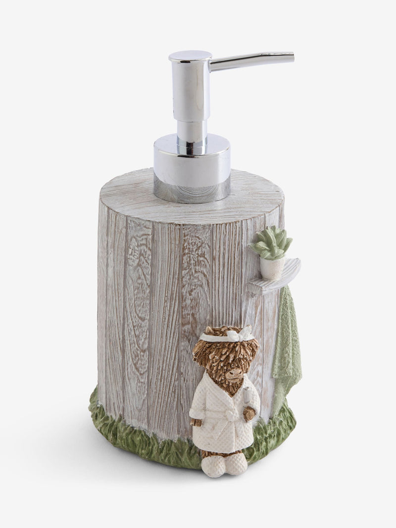 Grey Hamish the Highland Cow soap dispenser, UK version