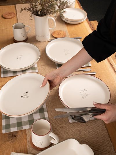 Next Woodbury Lane Set of 4 Natural Animal Dinner Plates- Buy online at McGrocer