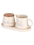 Woodbury Lane natural sugar and milk jug set (British brand)
