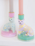 Yvonne Ellen green animal candlestick holders (British brand)