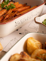 Next Woodbury Lane Natural Stoneware Roasting Dishes Set of 2- Buy online at McGrocer