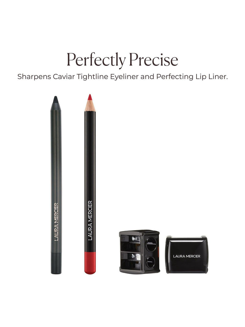 Laura Mercier dual pencil sharpener with cleaning pick, UK version