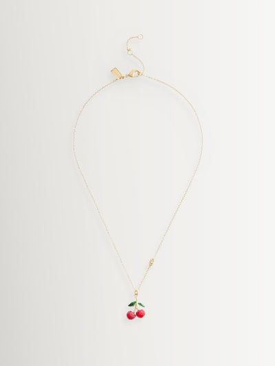 Next COACH Gold Tone Signature Cherry Pendant Necklace- Buy online at McGrocer
