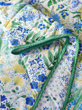 Catherine Lansfield blue floral reversible bedspread large - British product