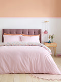 Catherine Lansfield Pink Darcy Floral Reversible Duvet Cover Set - British product