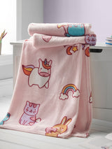 Next Catherine Lansfield Pink Forever Together Cosy Fleece Throw 130x170cm- Buy online at McGrocer
